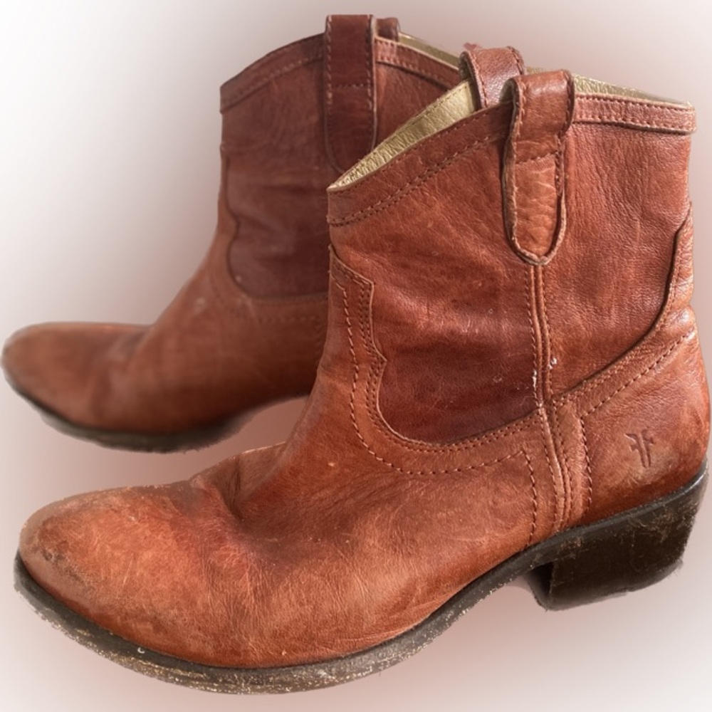 Western Red Frye Boots